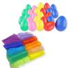 SALUDABLE Egg Shakers (20 Pieces) and Scarves (10 Colors) for Musical Instruments, Maracas, Eurhythmics, and Dance