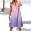 Women's Cotton And Linen Dress Summer Sleeveless Comfortable Travel Beach Dress Fashionable Spring And Summer Vacation Wear