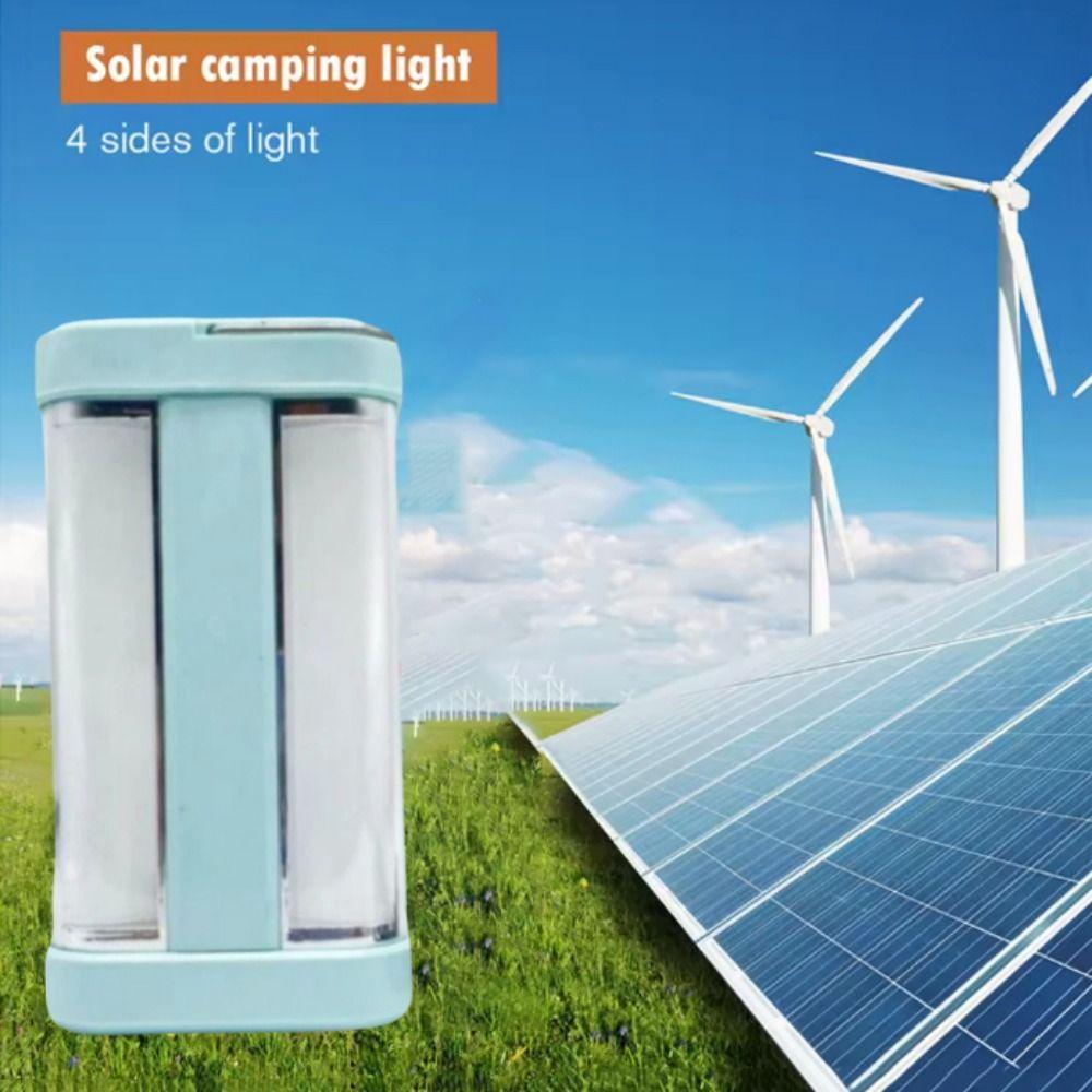 Super Bright LED Solar Camping Light Rechargeable Mini Flashlight Working Light Hiking Camping