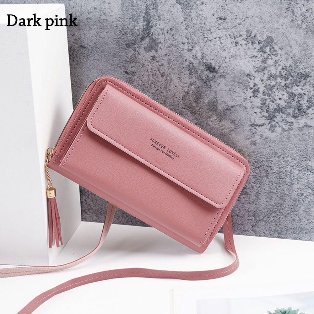 Women Fashi Shoulder Strap Bag Tassel Handbags Lg Wallet Cell Phe Bag Multifuncti Crossbody Bag Small Card Holder