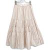 SEVEN TEN by MIHO KAWAHITO 6S306 Beige Pink Taffeta Tiered Skirt skirt S Beige pinkUsed