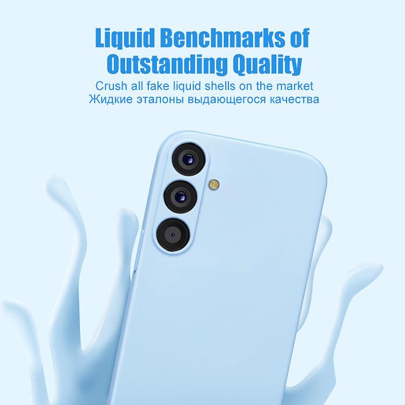 For For Samsung A54 5G Case Luxury Liquid Silicone Camera Lens Protector Soft Back Cover For Samsung Galaxy A54 A 54 5G Phone Cases
