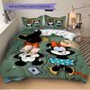 3pcs Mickey, Minnie Printed Bedding Set, Breathable And Soft, Machine Washable, Christmas Gift, Suitable for Bedroom Decoration, 080