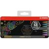 Kovová krabička x 8 metalických fixů STABILO Pen 68 metallic