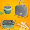 Portable Single Double-layer Lunch Box with Fork And Spoon - Compartment Fruit Food Container for Microwave And Picnic Freshness