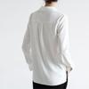 White Satin Shirt Loose Fit Spring Autumn Black Blouse Fashionable Design High Quality Comfortable Stylish Top
