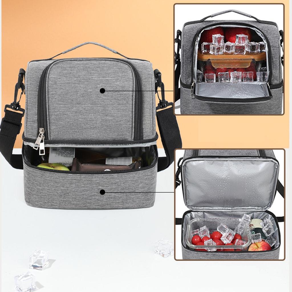 Picnic Cooler Bag Leak-Proof Cooler Lunch Bag Pouch Waterproof Portable Tote for Party Camping Beach Work Drink Beverage School