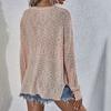 IHUASU Autumn and Winter V-neck Women's Knitted Loose Solid Colour Fashion Pullover Jumper