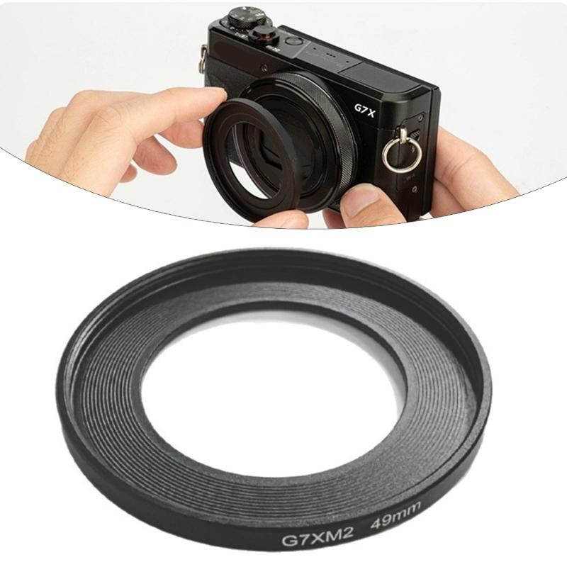 Lightweight 49mm Metal Lens Adapter Filter Camera Accessories for G7X3/G7X2/G5X/G5X2 Outdoor Photography Accessories