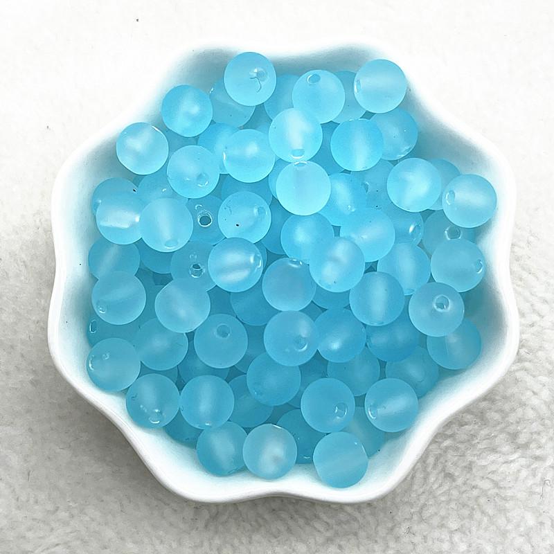 50-200pcs 8mm Matte Jelly Series Round Acrylic Loose Spacer Beads for Jewelry Makeing Diy Handmade Bracelets Accessories
