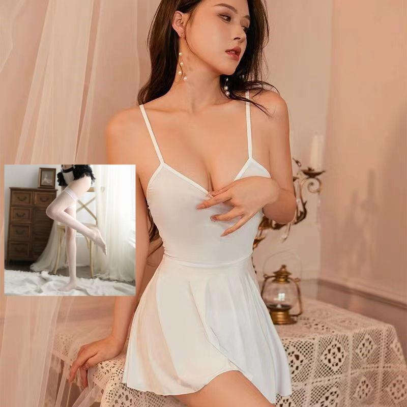 Verlockendes durchsichtiges Camisole-Nachthemd-Set