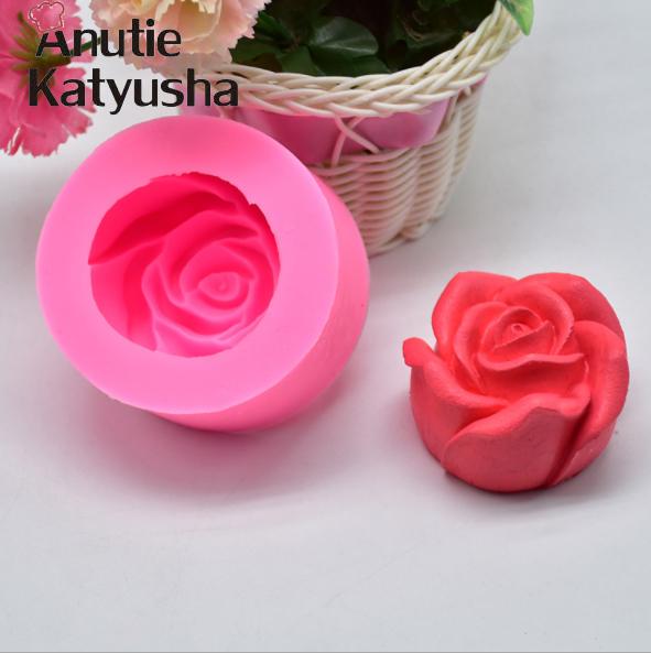 Bloom Rose Silicone Cake Mold 3D Flower Fondant Mold Cupcake Jelly Candy Chocolate Decoration Baking Tool Mould