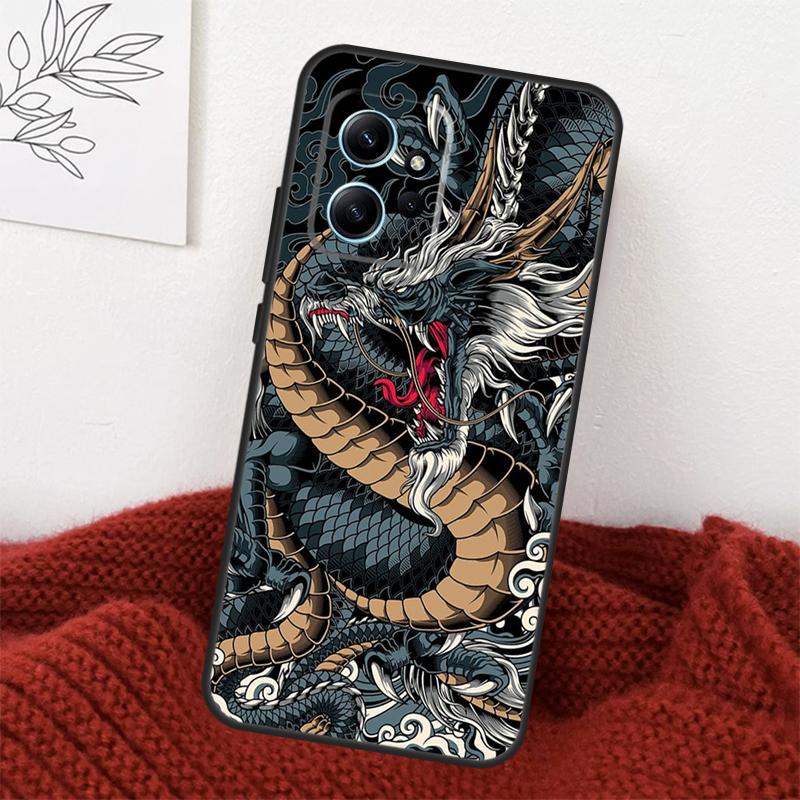 

Japanese Dragon Case For Xiaomi Redmi Note 14 13 10 11 12 15 Pro Plus Cover For Redmi 15 14C 12C 10C 13C 15C Redmi 10C