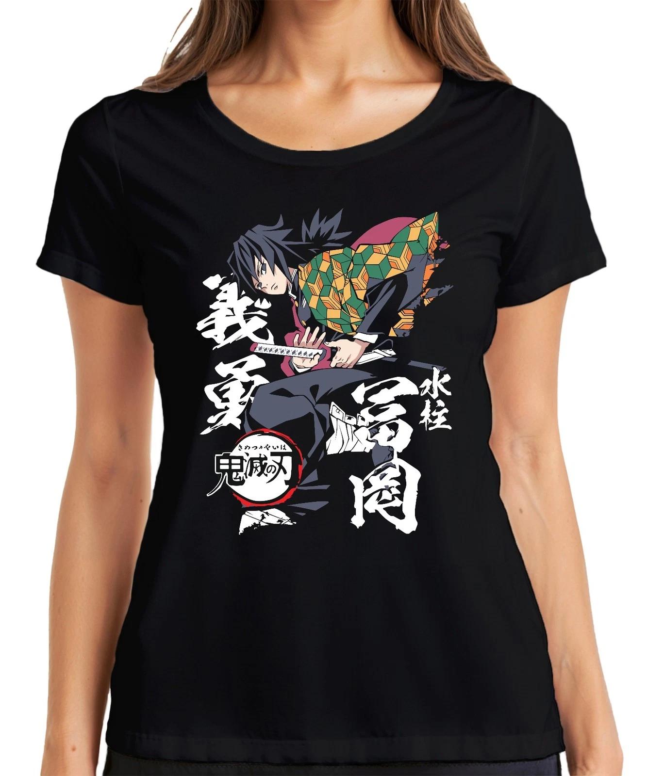 Giyu Tomioka Kimetsu no Yaiba Wasseratmung Schwert Dämonenjäger Damen T-Shirt XXXXL
