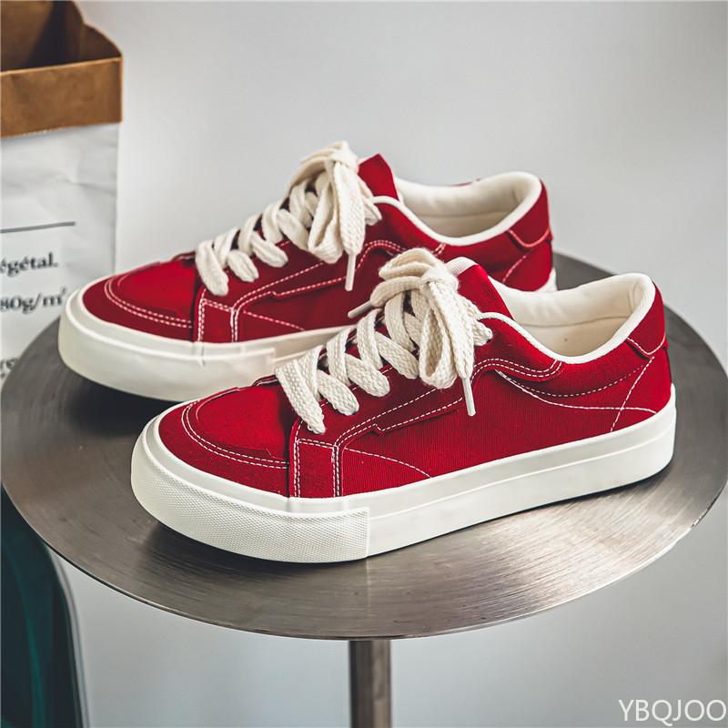 Fashion Spring Autumn New Student Low Cut Simple Comfortable Breathable Canvas Shoes for Men Versatile Flat Casual Board Shoes