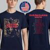 Tricou Duran Duran Turul Europei 2025 2026 Albastru Marin Colaj Fotografie Trupa Tricou Față-Spate Unisex