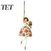 Ornement Suspendu Décoratif Sculpture Creuse Danseuse pour Décoration Intérieure, Sculpture Artistique Élégante, Sculpture Métallique Créative Pendentif Intérieur Extérieur Fenêtre
