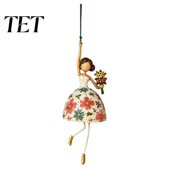 Ornement Suspendu Décoratif Sculpture Creuse Danseuse pour Décoration Intérieure, Sculpture Artistique Élégante, Sculpture Métallique Créative Pendentif Intérieur Extérieur Fenêtre