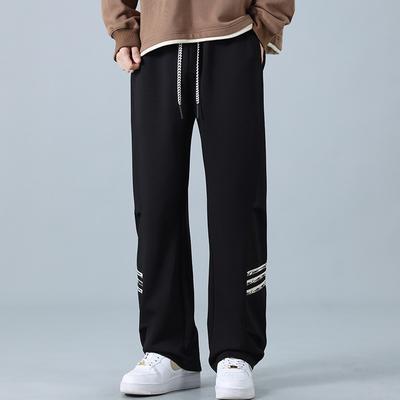 Men's Spring and Autumn New Casual Sweatpants Versatile Straight Tube Drape Loose Wide-leg Pants Fashionable Youth Sweatpants