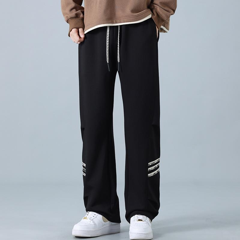 Men's Spring and Autumn New Casual Sweatpants Versatile Straight Tube Drape Loose Wide-leg Pants Fashionable Youth Sweatpants