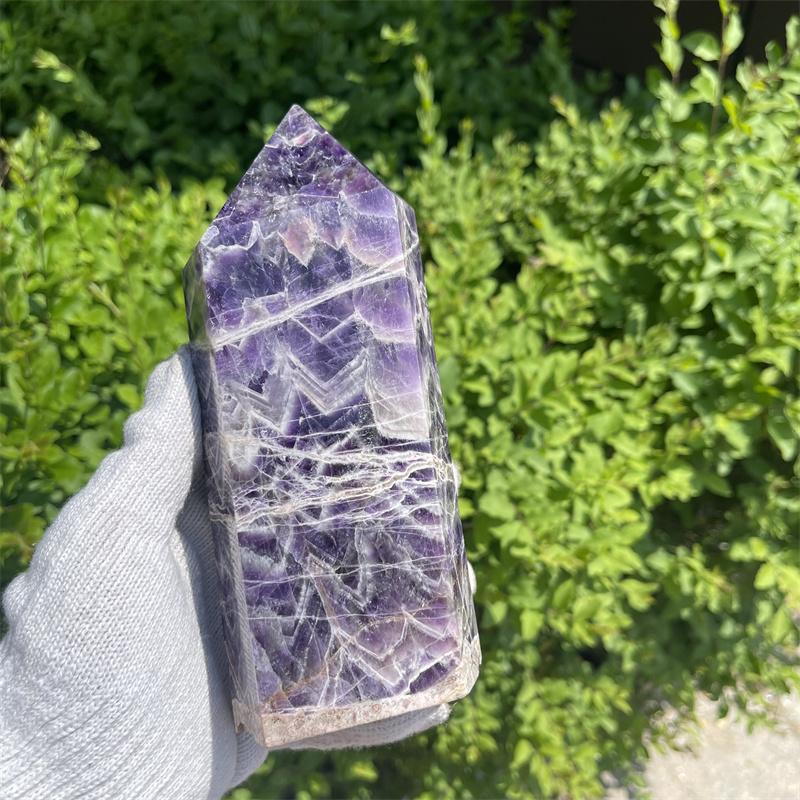 1500g Wholesale Natural Dream Amethyst Point Large Size Amethyst Crystal Wand for Decoration