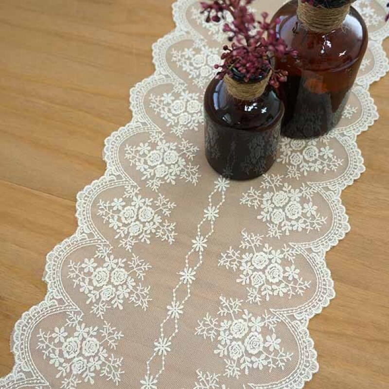 

Rose 2 Console Runner [150cm] 2color white