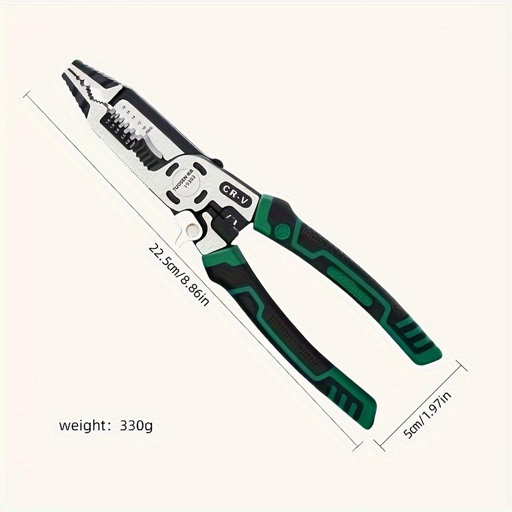 

Прецизионный многофункциональный инструмент для снятия изоляции, резак и плоскогубцы для электриков, строителей, яхтсменов — прочное, эргономичное, универсальное решение для легкого ремонта темно-зеленого