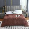 Multi-Functional Plush Jacquard Coral Fleece Blanket - Solid Color, Customizable for Office or Home Use