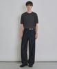 COSTUME O’CLOCK Linen-Like Non-Faded Wide Denim Pants Cp Black Coospt255Cpblack