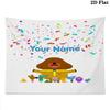 Hey Duggee Custom Name Wall Tapestry Aesthetic Wall Hanging Printed Fabric Blanket Decorative Tapestries for Bedroom Living Room Home Decor