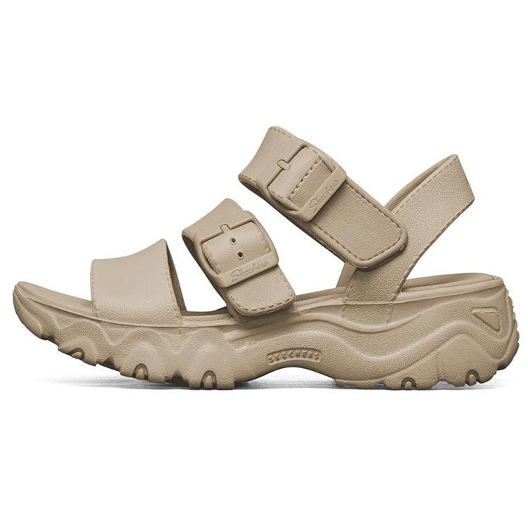 Skechers DLites 2.0 Comfortable Beach Sandals Women sandals Gray Brown 111061-TPE 36