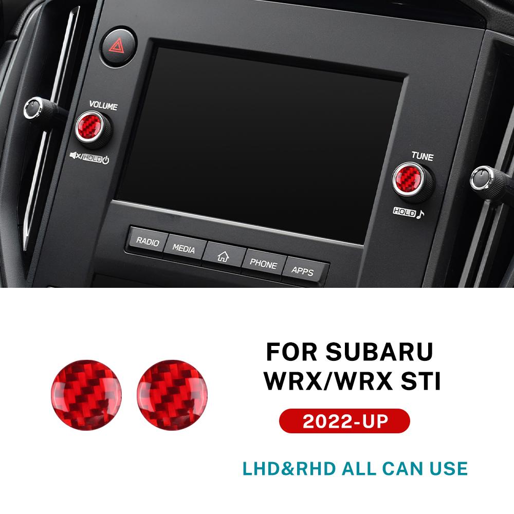 Real Soft Carbon Fiber Sticker For Subaru WRX/ WRX STI 2025 2025 2025 RHD LHD Central Control Screen Volume Knob Accessories