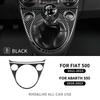 Soft Carbon Fiber For Abarth 595 2016 2017 2018 2019 2020 2021 2022 2023 For Fiat 500 2011-2023 Manual/Automatic Gear Shift Trim