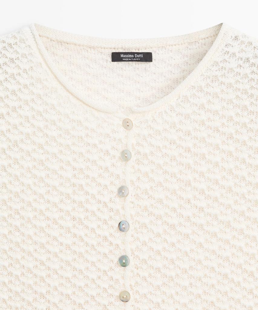 Masimodutti Crochet Knit Cardigan