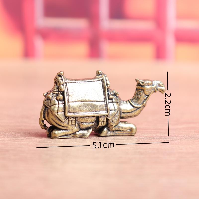 Vintage Brass Camel Statue Desktop Ornaments Home Decorations Crafts Animal Figurines Miniatures Accessories