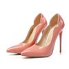 Fashion 2025 Women Shoes Luxury Brand Pumps Red Shiny Bottom Pointed Toe Black High Heels Thin Heel 12cm Sexy Wedding Party Ladies Shoe