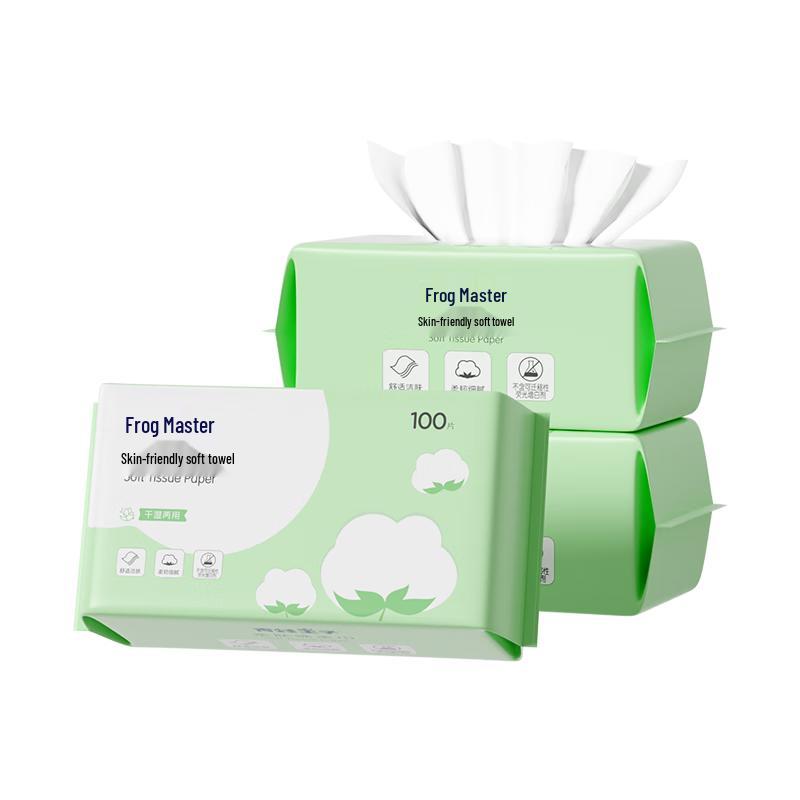 

Влажные и сухие мягкие салфетки для лица Frog Prince