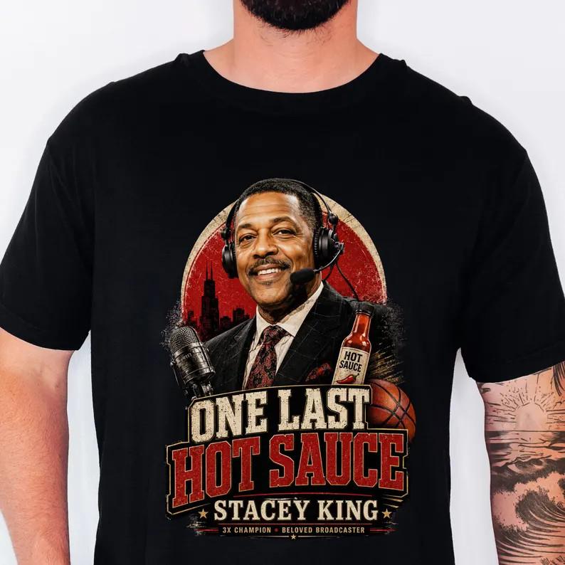 Stacey King Tribute Shirt Chicago Sports Legend Forever Remembered XXL