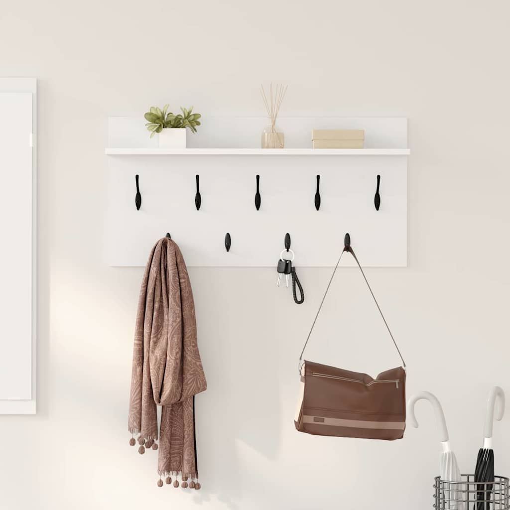 Wall Mounted Nightstand White 80 X 40 X 12 Cm Engineered Wood