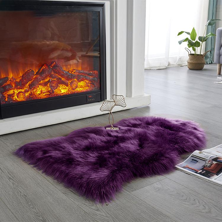 Soft Faux Sheepskin Fur Rug Artificial Wool Sheepskin Parlor Sofa Hairy Carpets Washable Indoor Seat Rugs Decorative Mat