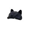 New PU Leather Hat for Women Japanese Retro Cute Cat Ears Beret Autumn Versatile Painter Octagonal Hat