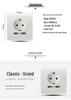 European Style German Standard 16A Wall Socket with Dual USB
