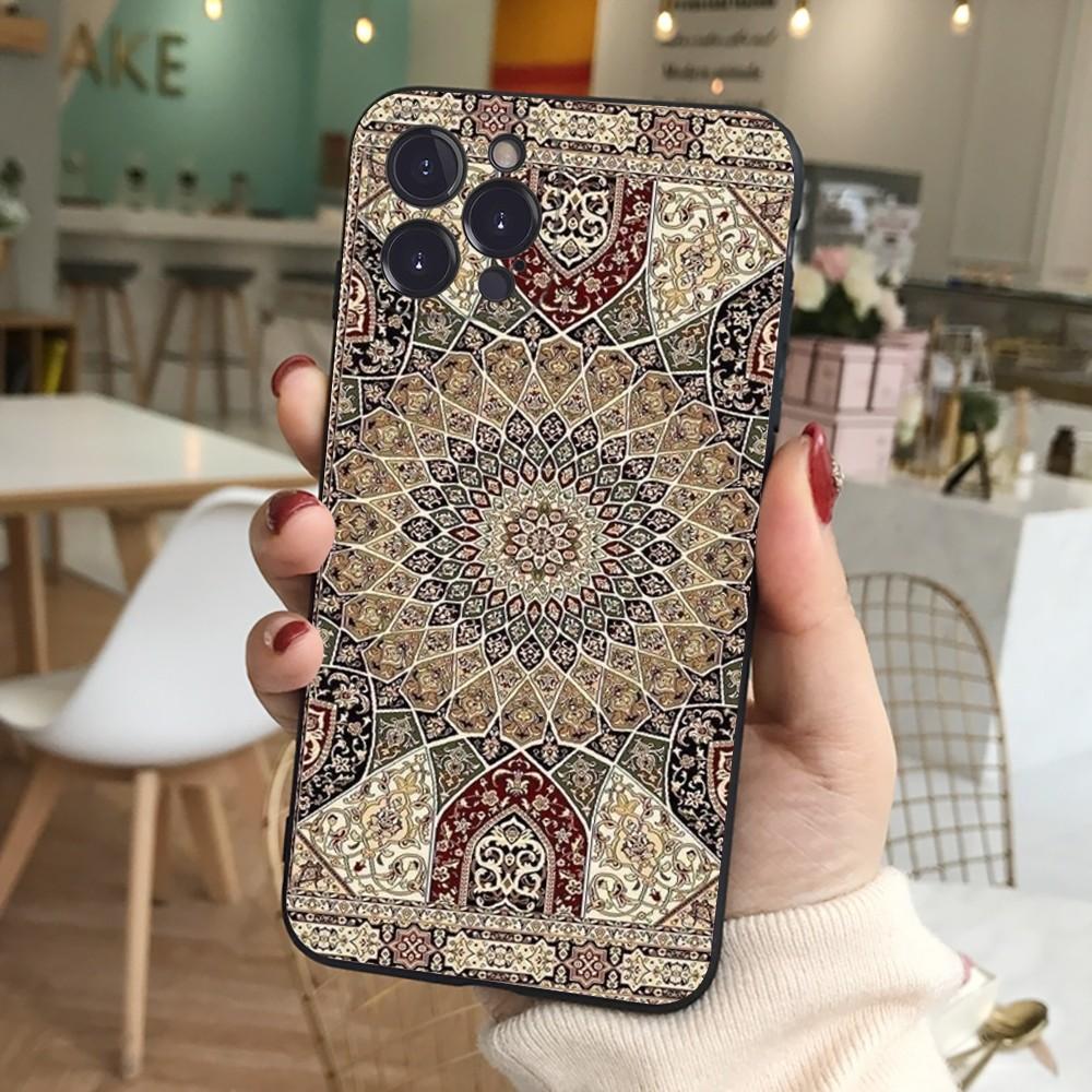 Persian Carpet Floral Pattern Phone Case For iPhone 15 14 11 12 13 Mini Pro XS Max Cover 6 7 8 Plus X XR SE 2020 Funda Shell