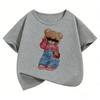 Short Sleeve Streetwear Bear Design Y2k T Shirts Hip Hop Kids Childrens Tshirt Boys Girls Summer Spring Casual Top Tee Shirt