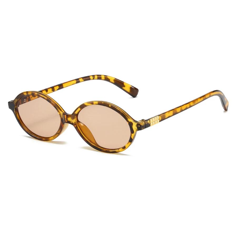 New Oval Sunglasses For Women Fashion Brand Black Small Frame Sun Glasses Female Retro Clear Lenses Eyewear Lady Trendy Uv400