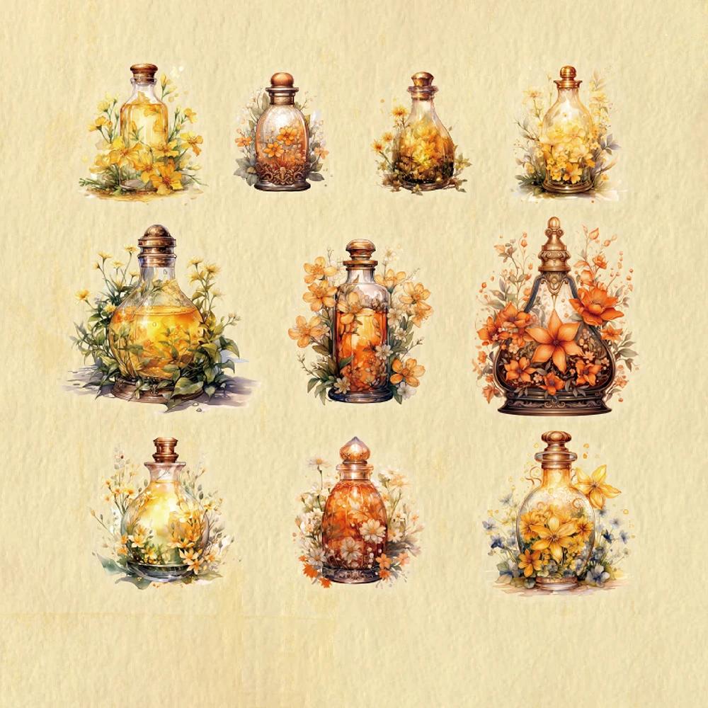 Vintage Flaschenaufkleber-Set DIY-Dekoration Scrapbooking Story in einer Flasche Serie PET-Aufkleber