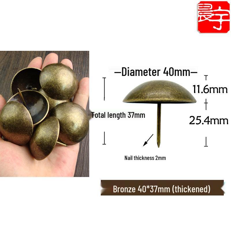Antique-style Round Head Sofa Decoration Nails, Retro Pushpins, Thickened and Smooth Foam Nails, Furniture Hardware.