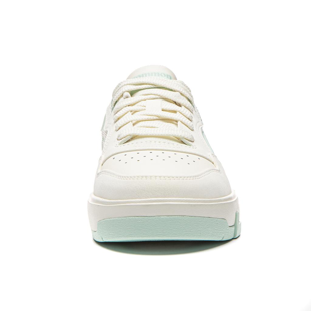Li Ning Common 80s Skateboard Shoes Women's Low Top Champagne White/Water Wave Green AGCW038-1
