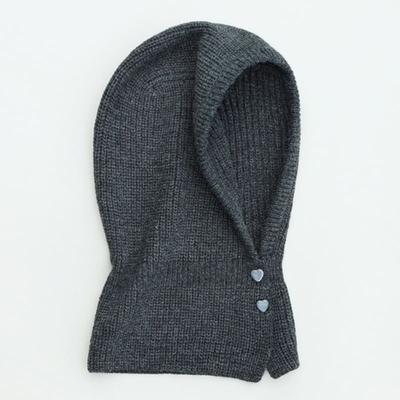 GOCORI Tsjechische Glazen Knop Balaclava - Donkergrijs Gebreide Balaclava