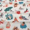 0.5m/1m/2m Cotton Linen Christmas Print Fabric For Tablecloths, Curtains, Christmas Decoration, Sofa Pillows Handmade DIY Fabric